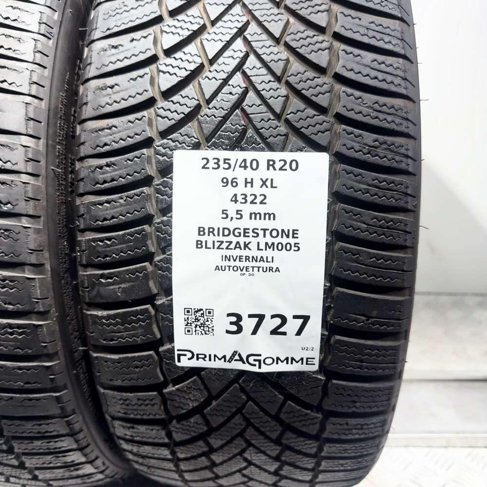 Gomme Usate 235 40 R20 96H XL Bridgestone Blizzak LM005 79% Invernali - immagine 3