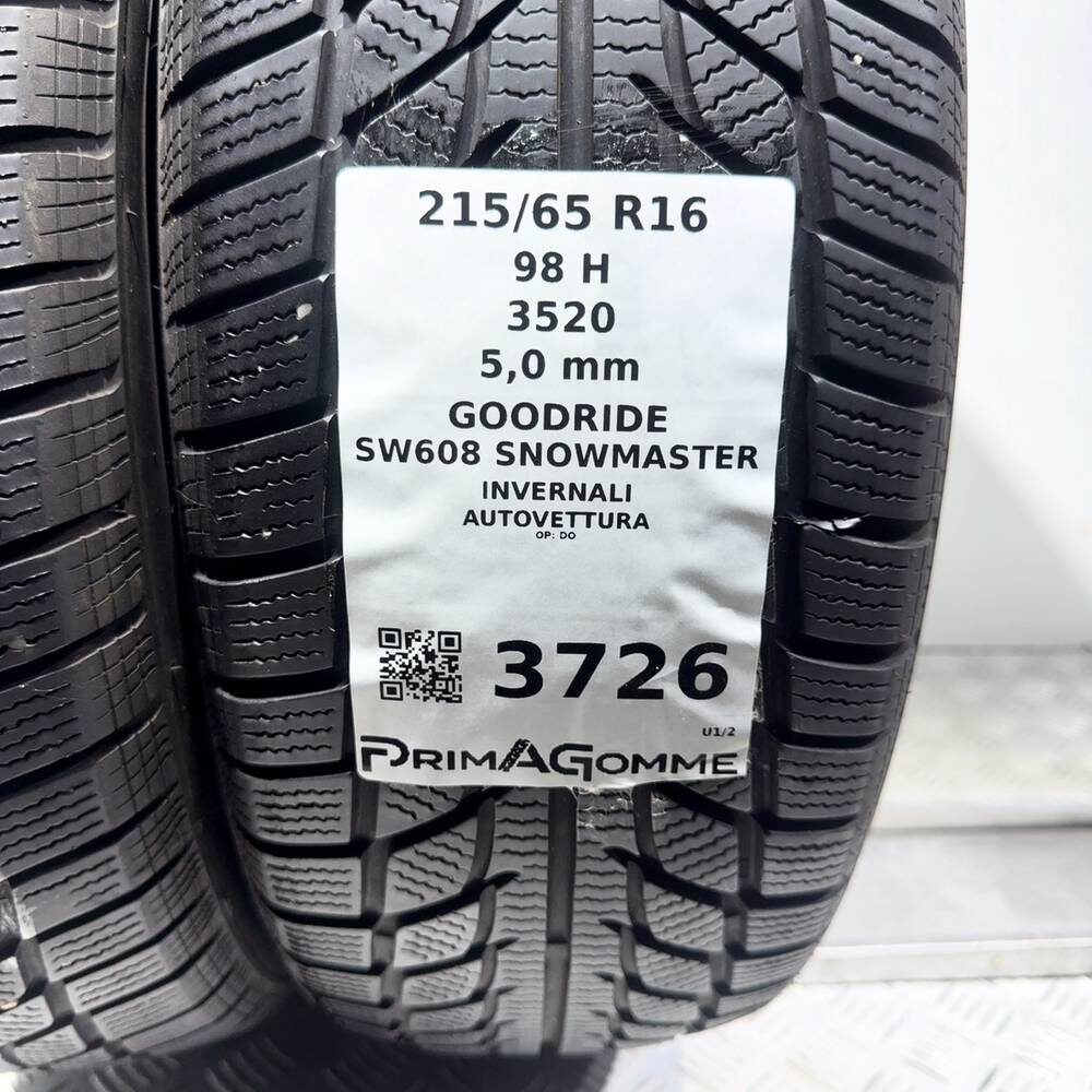 Gomme Usate 215 65 R16 98H Goodride SW608 Snowmaster 71% Invernali - immagine 3