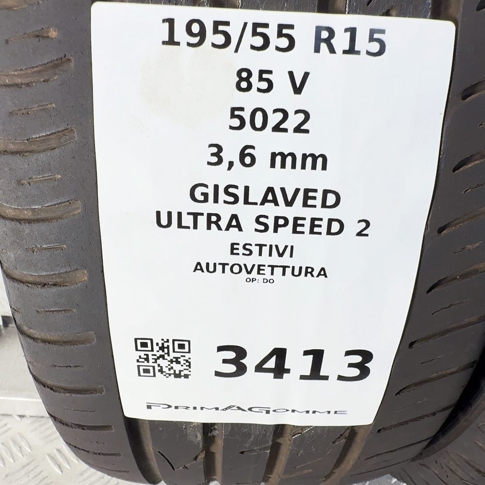Gomme Usate 195 55 R15 85V GISLAVED ULTRA SPEED 2 Estive - immagine 3