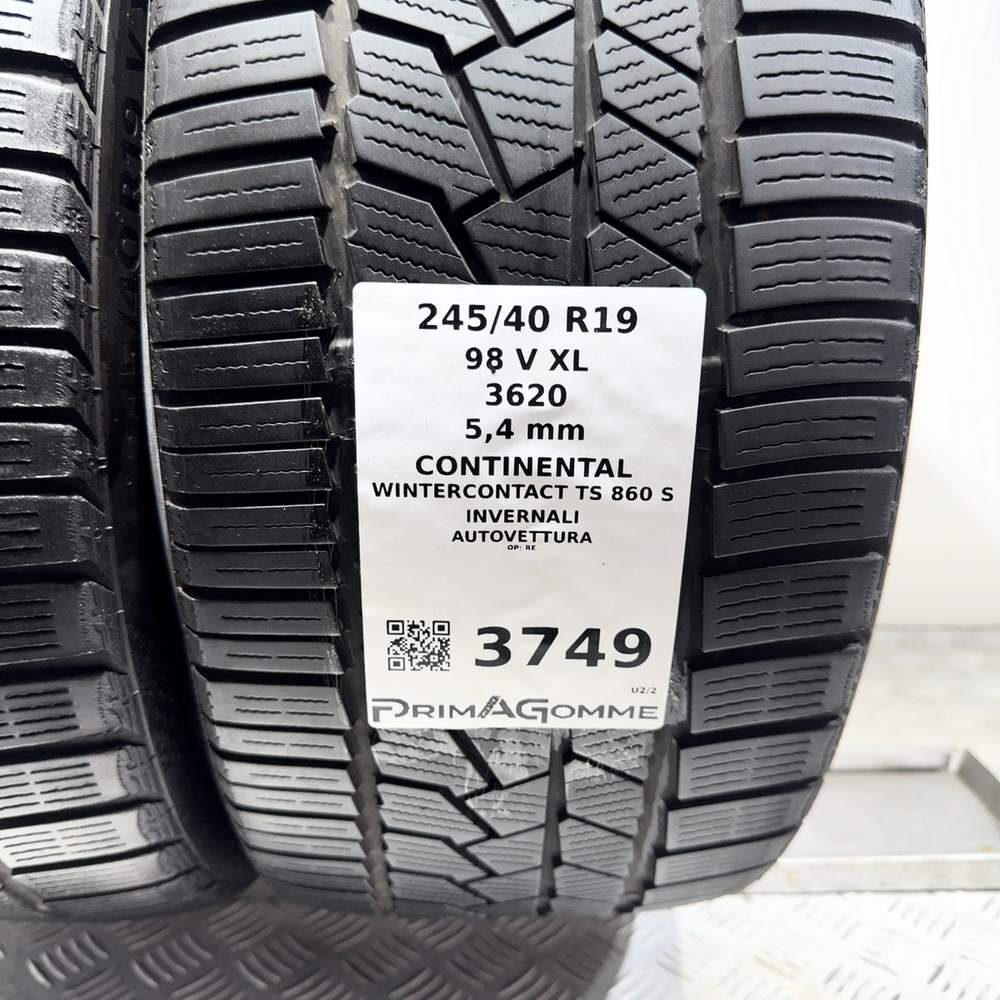 Gomme Usate 245 40 R19 98V XL Continental Wintercontact TS 860 S 77% Invernali - immagine 3