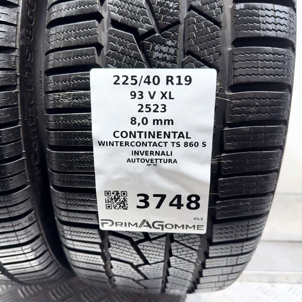 Gomme Usate 225 40 R19 XL 93V Continental Wintercontact TS 860 S 98% Invernali - immagine 3