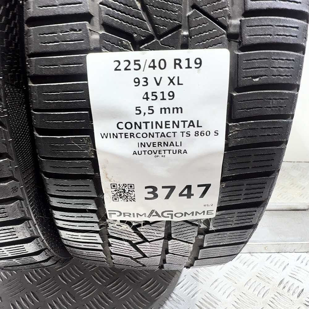 Gomme Usate 225 40 R19 XL 93V Continental Wintercontact TS 860 S 79% Invernali - immagine 3