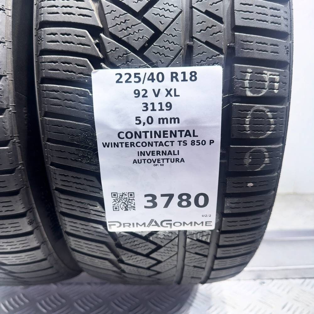 Gomme Usate 225 40 R18 92V XL Continental Wintercontact TS 850 P 71% Invernali - immagine 3