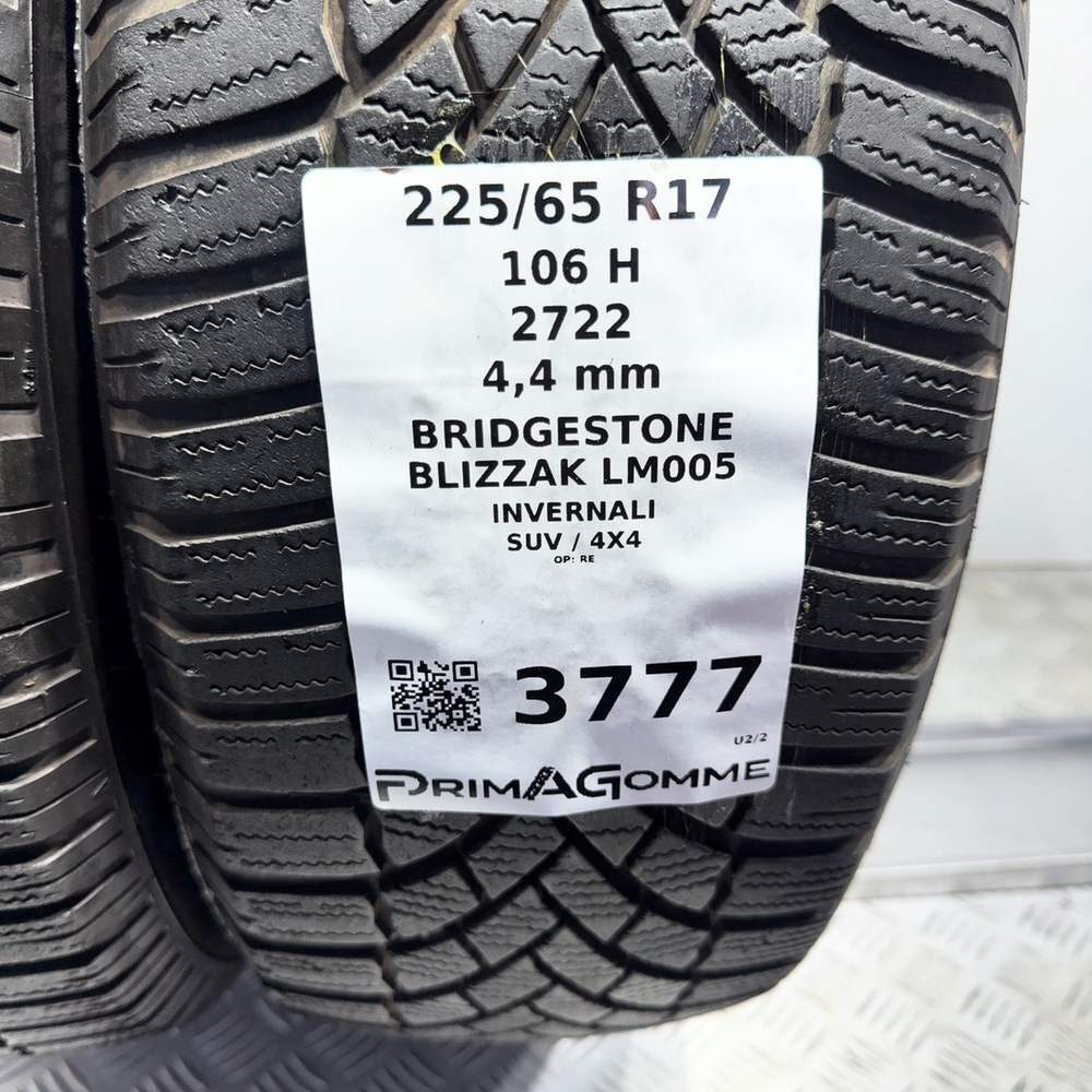 Gomme Usate 225 65 R17 106H Bridgestone Blizzak LM005 Invernali - immagine 3