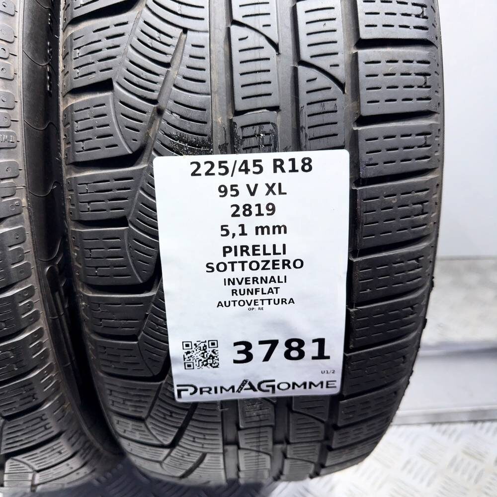 Gomme Usate 225 45 R18 95V XL Pirelli Sottozero RunFlat 73% Invernali - immagine 3