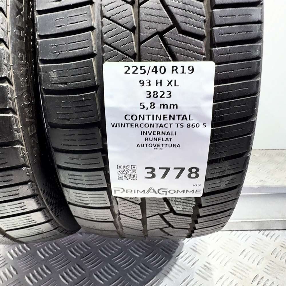 Gomme Usate 225 40 R19 93H XL 83% Continental Wintercontact TS 860 S RunFlat Inv - immagine 3