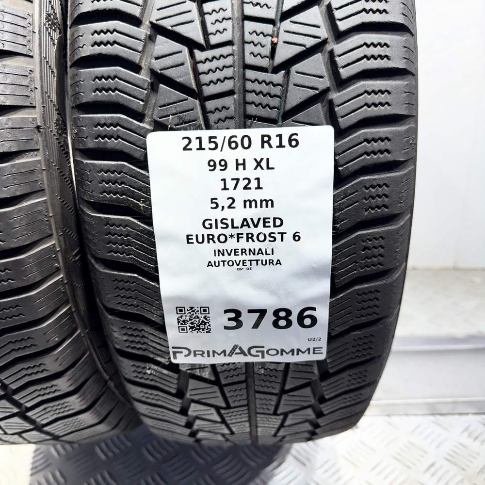 Gomme Usate 215 60 R16 99H XL Gislaved Euro*Frost 6 74% Invernali - immagine 3