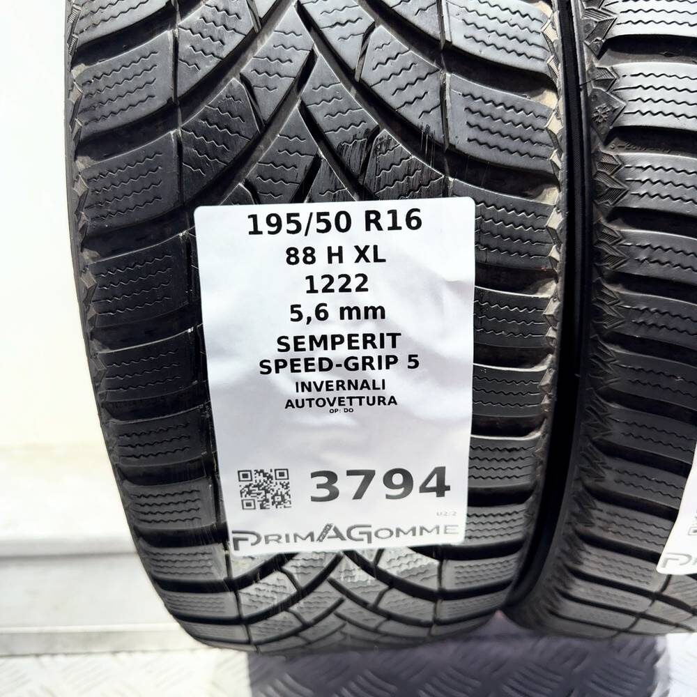 Gomme Usate 195 50 R16 88H XL Semperit Speed-Grip 5 80% Invernali - immagine 3