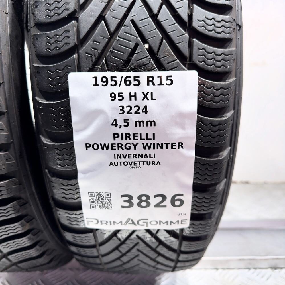 Gomme Usate 195 65 R15 95H XL Pirelli Powergy Winter Invernali - immagine 3