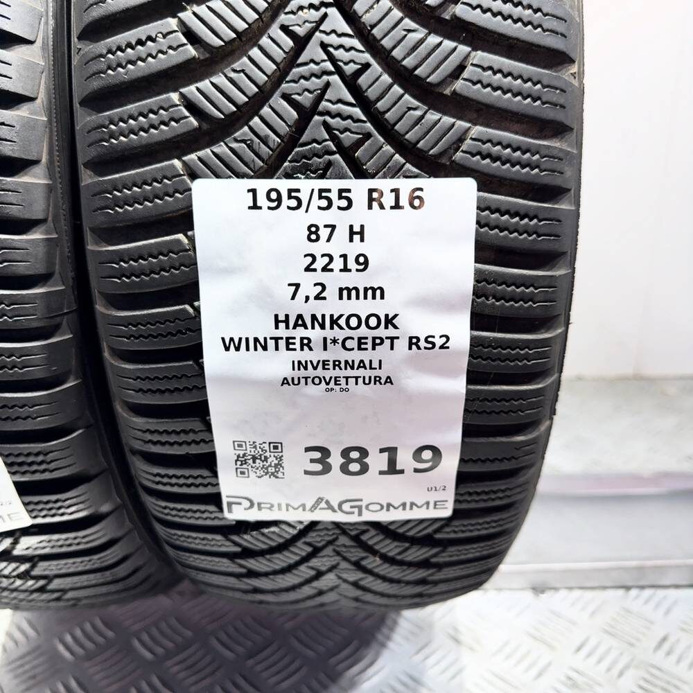 Gomme Usate 195 55 R16 87H Hankook Winter I*Cept RS2 98% Invernali - immagine 3