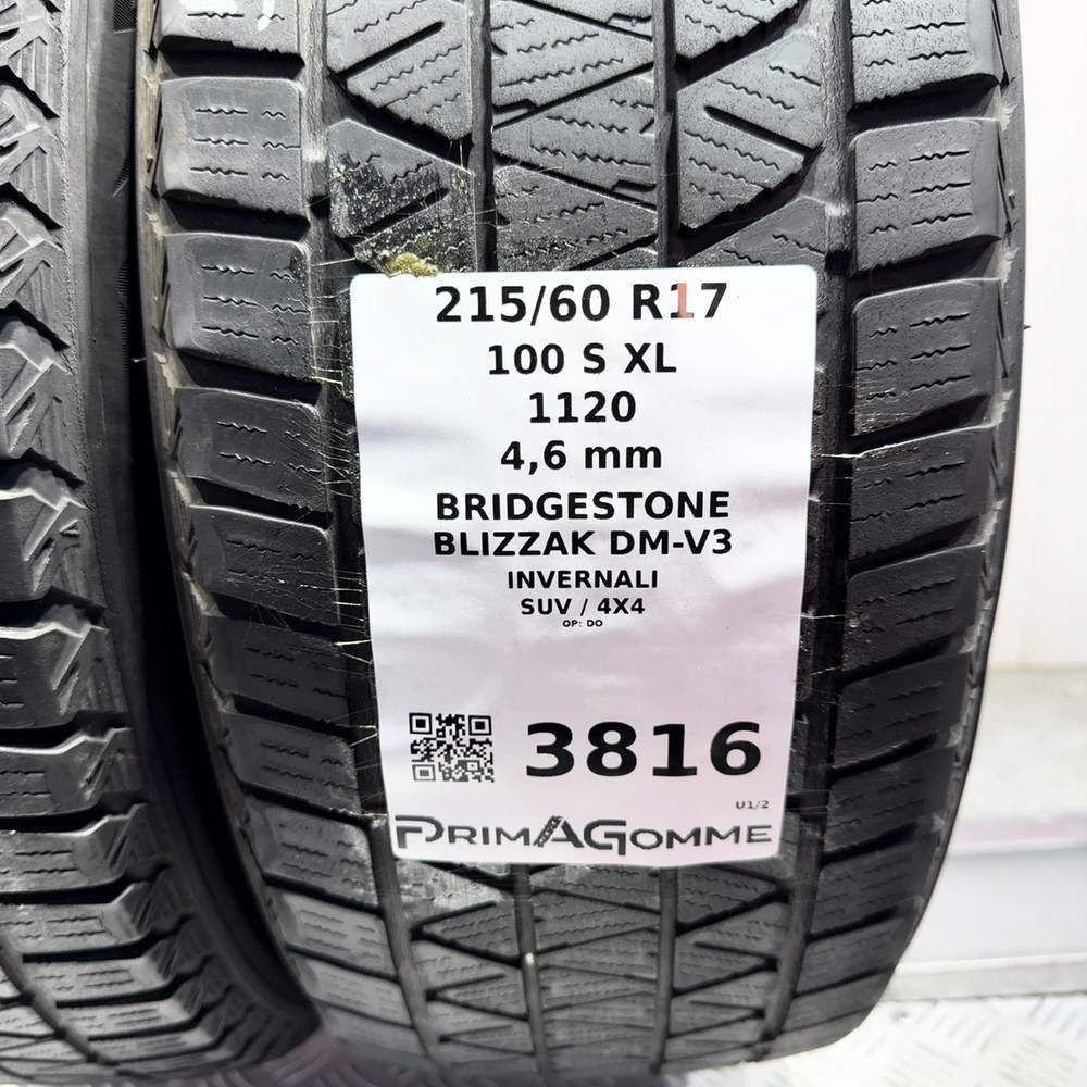 Gomme Usate 215 60 R17 XL 100S Bridgestone Blizzak DM-V3 Invernali - immagine 3