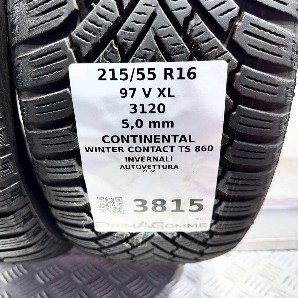 Gomme Usate 215 55 R16 97V XL Continental Winter Contact TS 860 71% Invernali - immagine 3
