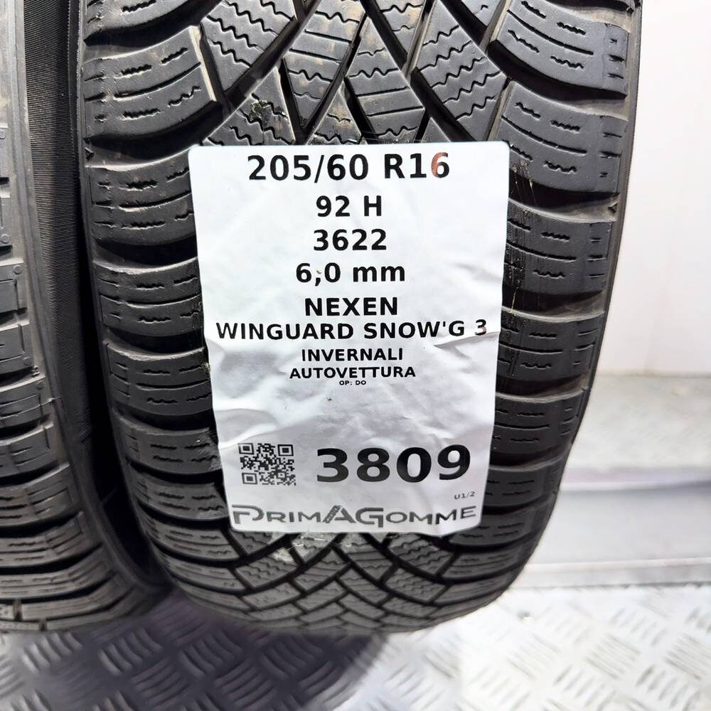 Gomme Usate 205 60 R16 92H Nexen Winguard Snow'G 3 86% Invernali - immagine 3