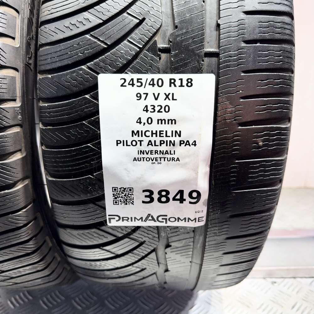 Gomme Usate 245 40 R18 97V XL Michelin Pilot Alpin PA4 Invernali - immagine 3