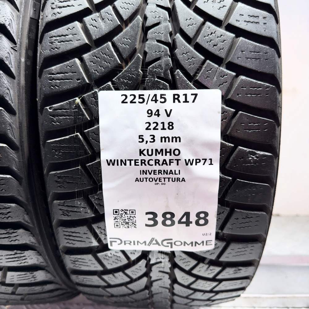 Gomme Usate 225 45 R17 94V Kumho Wintercraft WP71 76% Invernali - immagine 3