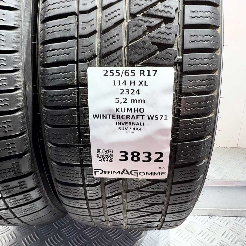 Gomme Usate 255 65 R17 114H XL Kumho Wintercraft WS71 74% Invernali - immagine 3
