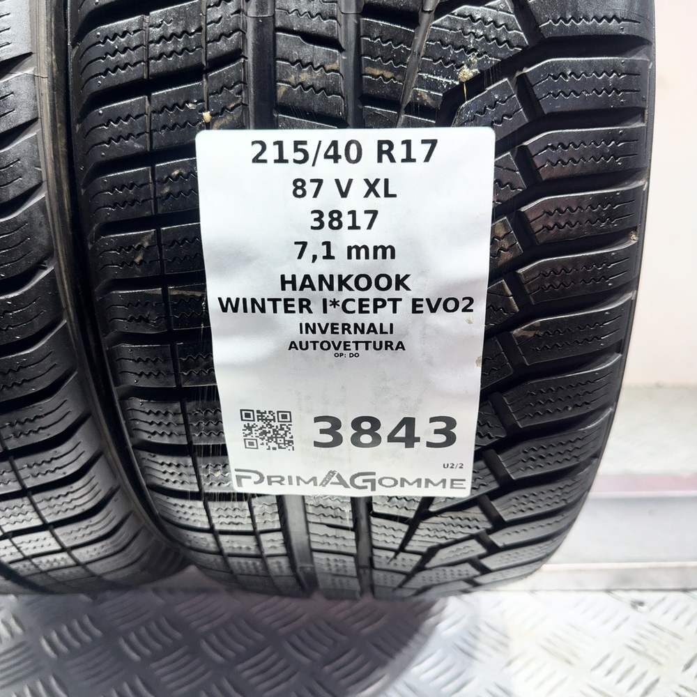 Gomme Usate 215 40 R17 87V XL Hankook Winter I*Cept Evo2 98% Invernali - immagine 3