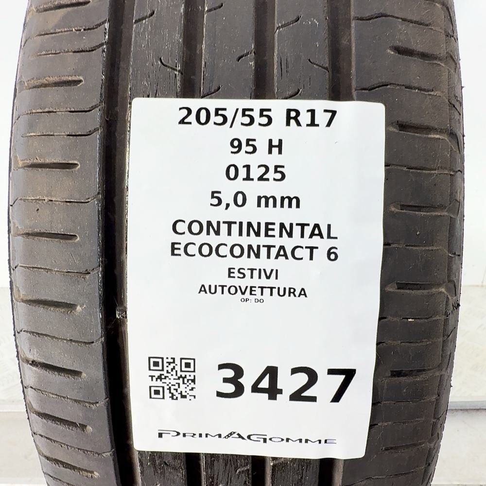 Gomma Usata 205 55 R17 XL 95H CONTINENTAL ECOCONTACT 6 71% Estivo - immagine 3