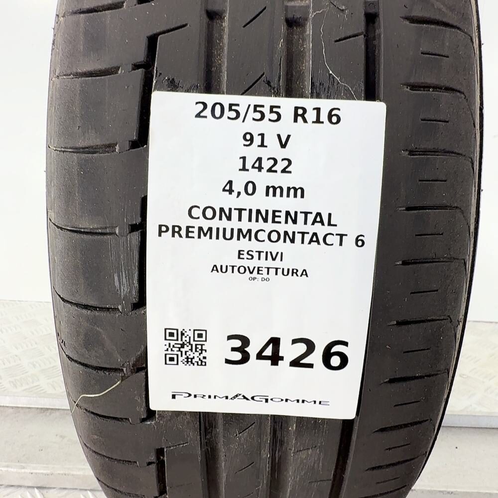 Gomma Usata 205 55 R16 91V CONTINENTAL PREMIUMCONTACT 6 Estivo - immagine 3