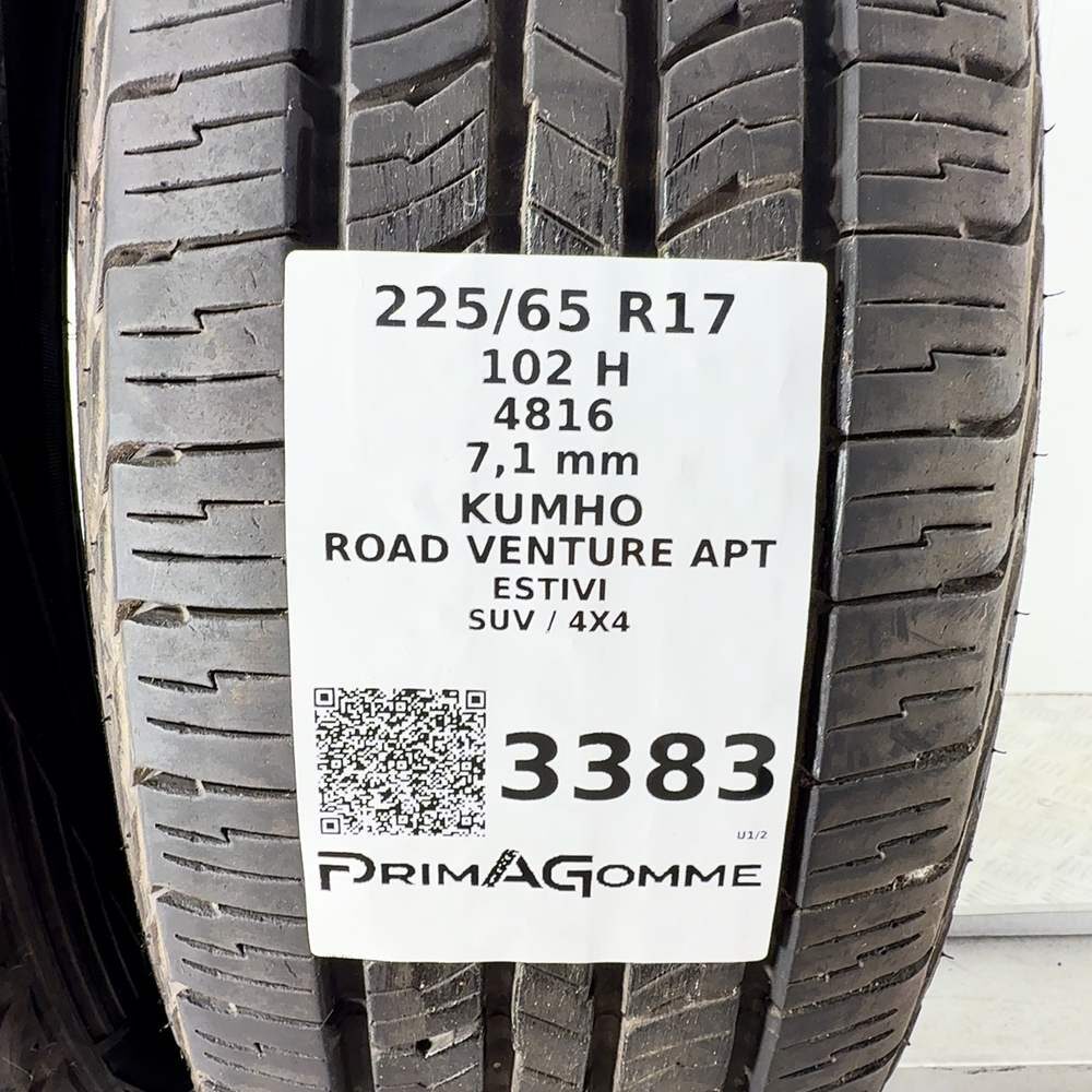 Gomme Usate 225 65 R17 102H KUMHO ROAD VENTURE APT 98% Estive - immagine 3