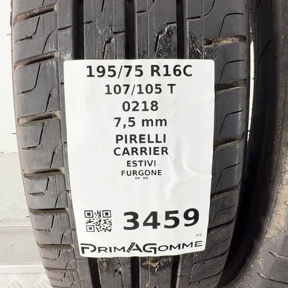 Gomme Usate 195 75 R16C 107/105T PIRELLI CARRIER 98% Estive - immagine 3
