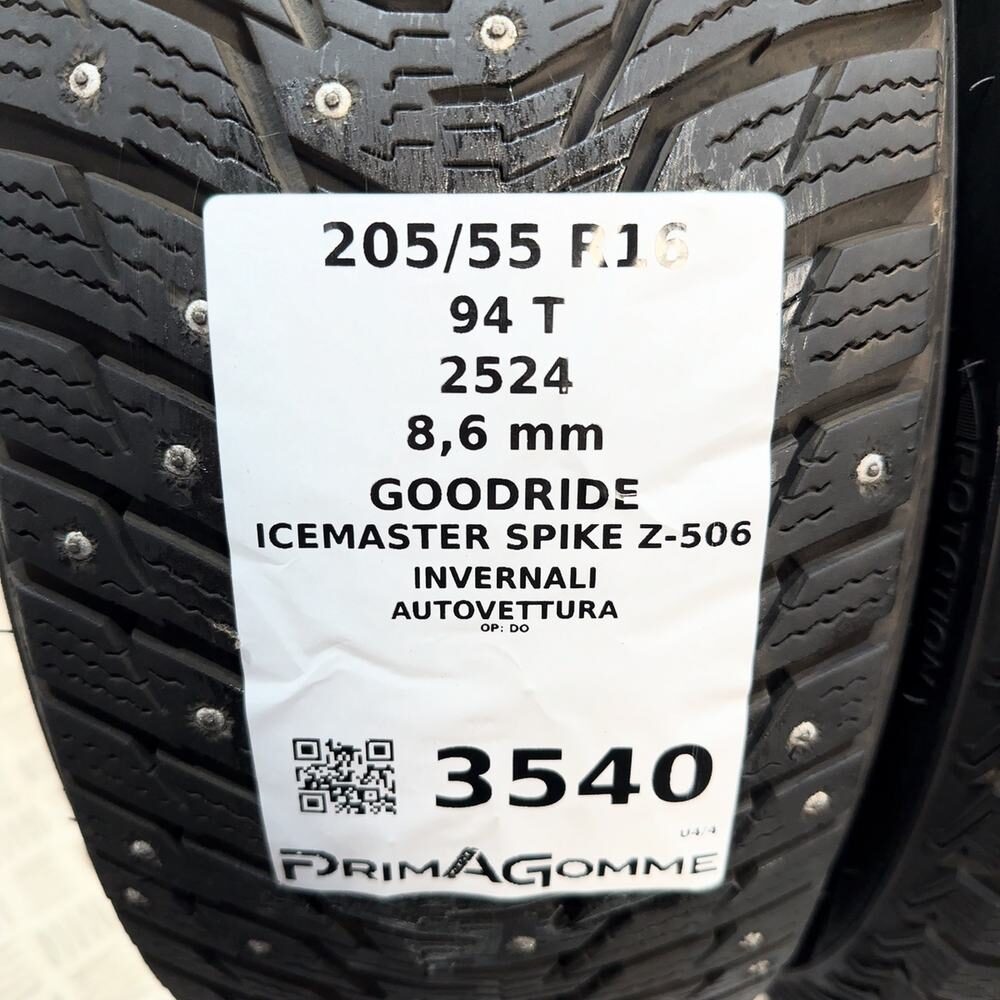 Gomme Usate 205 55 R16 94T XL Goodride Icemaster Spike Z-506 98% Invernali Chiodato - immagine 3