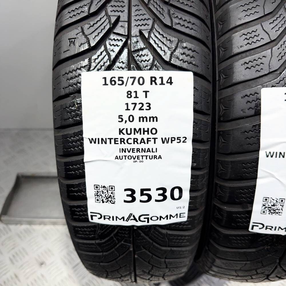 Gomme Usate 165 70 R14 81T Kumho Wintercraft WP52 71% Invernali - immagine 3