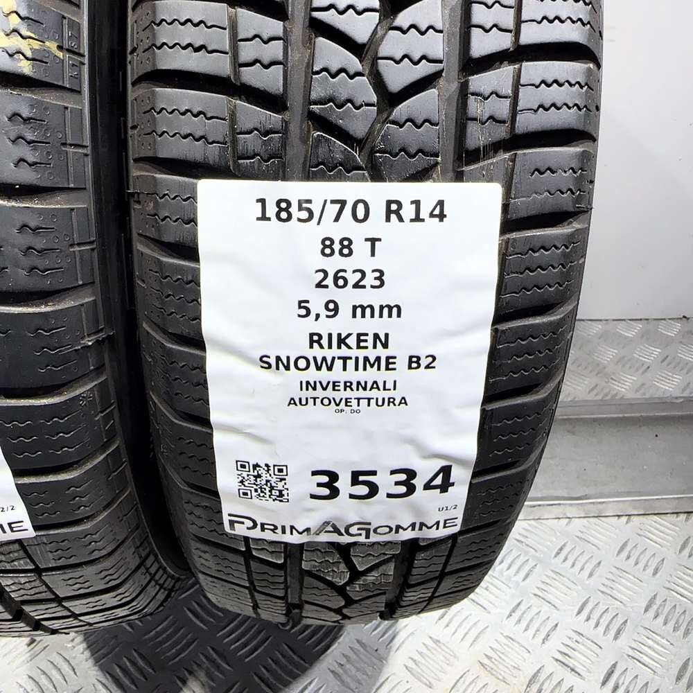Gomme Usate 185 70 R14 88T Riken Snowtime B2 84% Invernali - immagine 3
