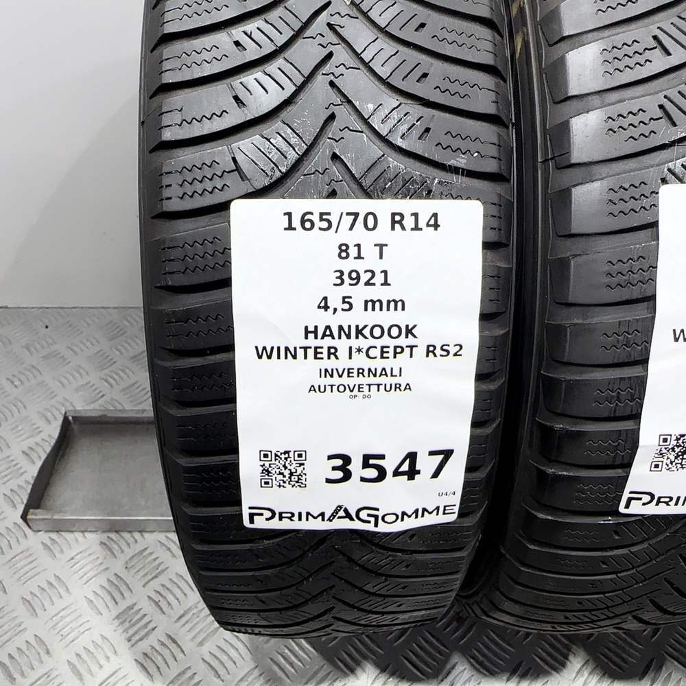 Gomme Usate 165 70 R14 81T Hankook Winter I*Cept RS2 Invernali - immagine 3