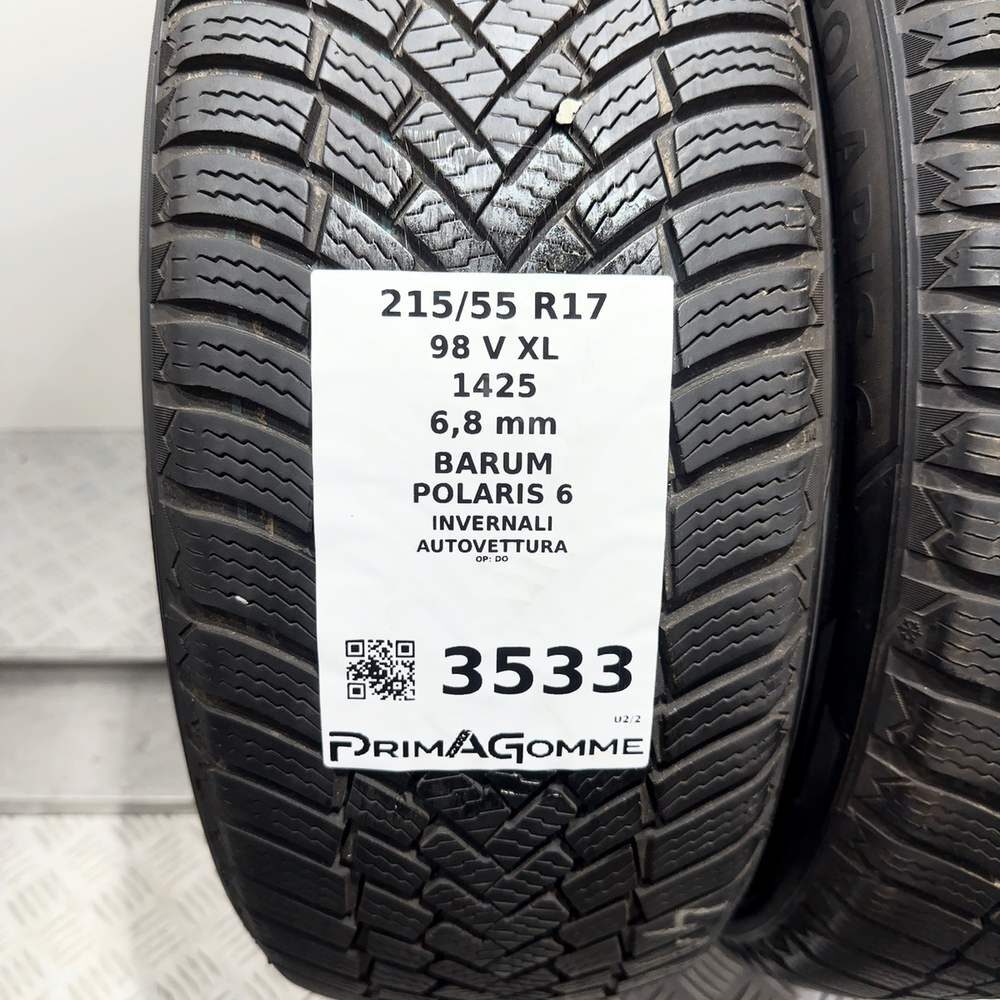 Gomme Usate 215 55 R17 98V XL Barum Polaris 6 97% Invernali - immagine 3