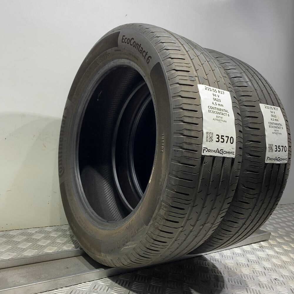 Gomme Usate 215 55 R17 94V Continental Ecocontact 6 Estive - immagine 4