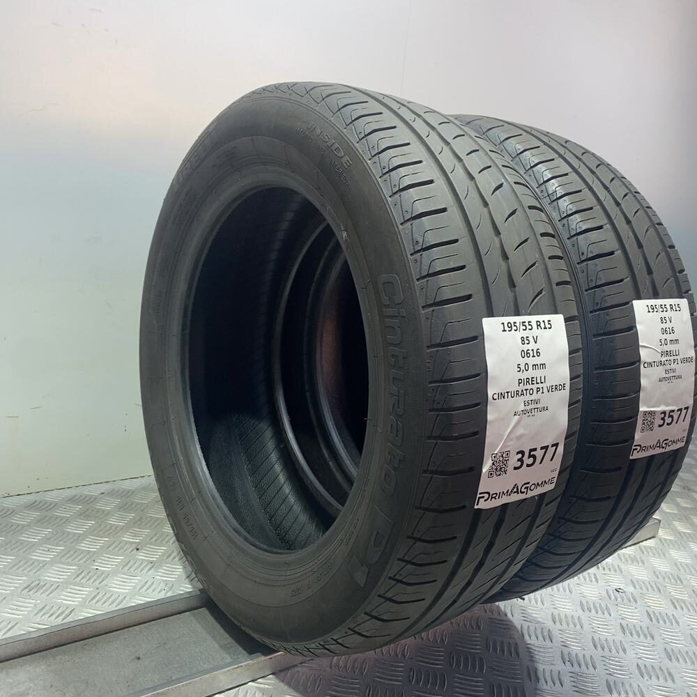 Gomme Usate 195 55 R15 85V Pirelli Cinturato P1 Verde 71% Estive - immagine 4