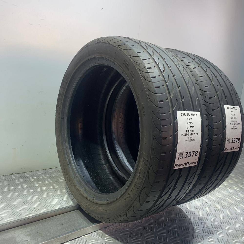 Gomme Usate 225 45 ZR17 94Y XL Pirelli P Zero Nero GT 71% Estive - immagine 4