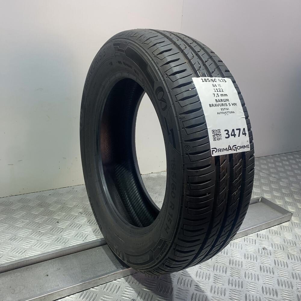 Gomma Usata 185 60 R15 84H Barum Bravuris 5 HM 98% Estivo - immagine 4