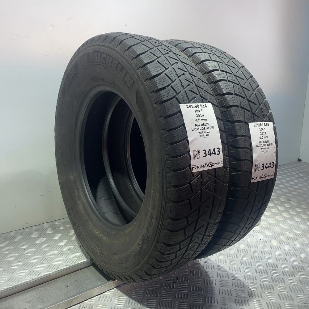 Gomme Usate 205 80 R16 104T Michelin Latitude Alpin Invernali - immagine 4