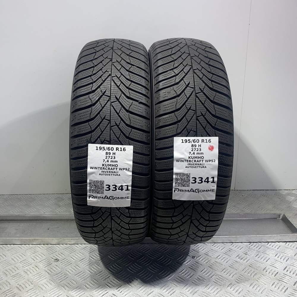 Gomme Usate 195 60 R16 89H Kumho Wintercraft WP52 98% Invernali - immagine 4