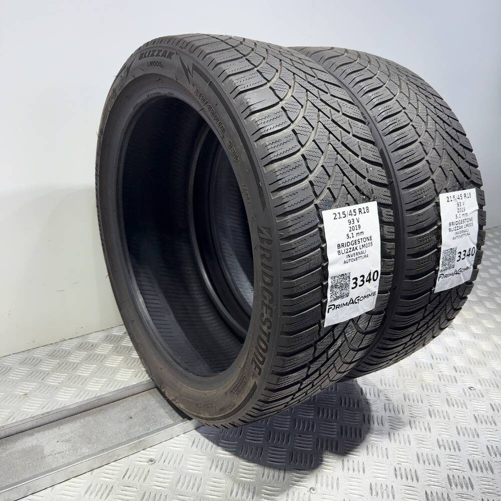 Gomme Usate 215 45 R18 93V XL Bridgestone Blizzak LM005 73% Invernali - immagine 4