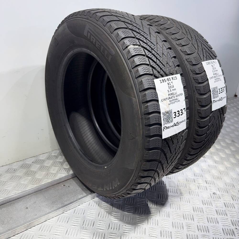 Gomme Usate 195 65 R15 91T Pirelli Cinturato Winter 79% Invernali - immagine 4