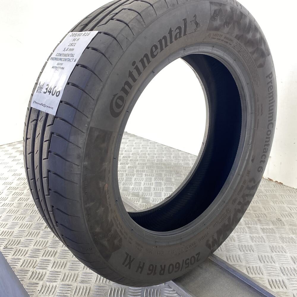 Gomma Usata 205 60 R16 XL 96H CONTINENTAL PREMIUMCONTACT 6 77% Estivo - immagine 4