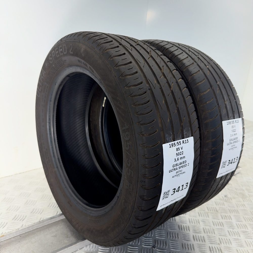Gomme Usate 195 55 R15 85V GISLAVED ULTRA SPEED 2 Estive - immagine 4