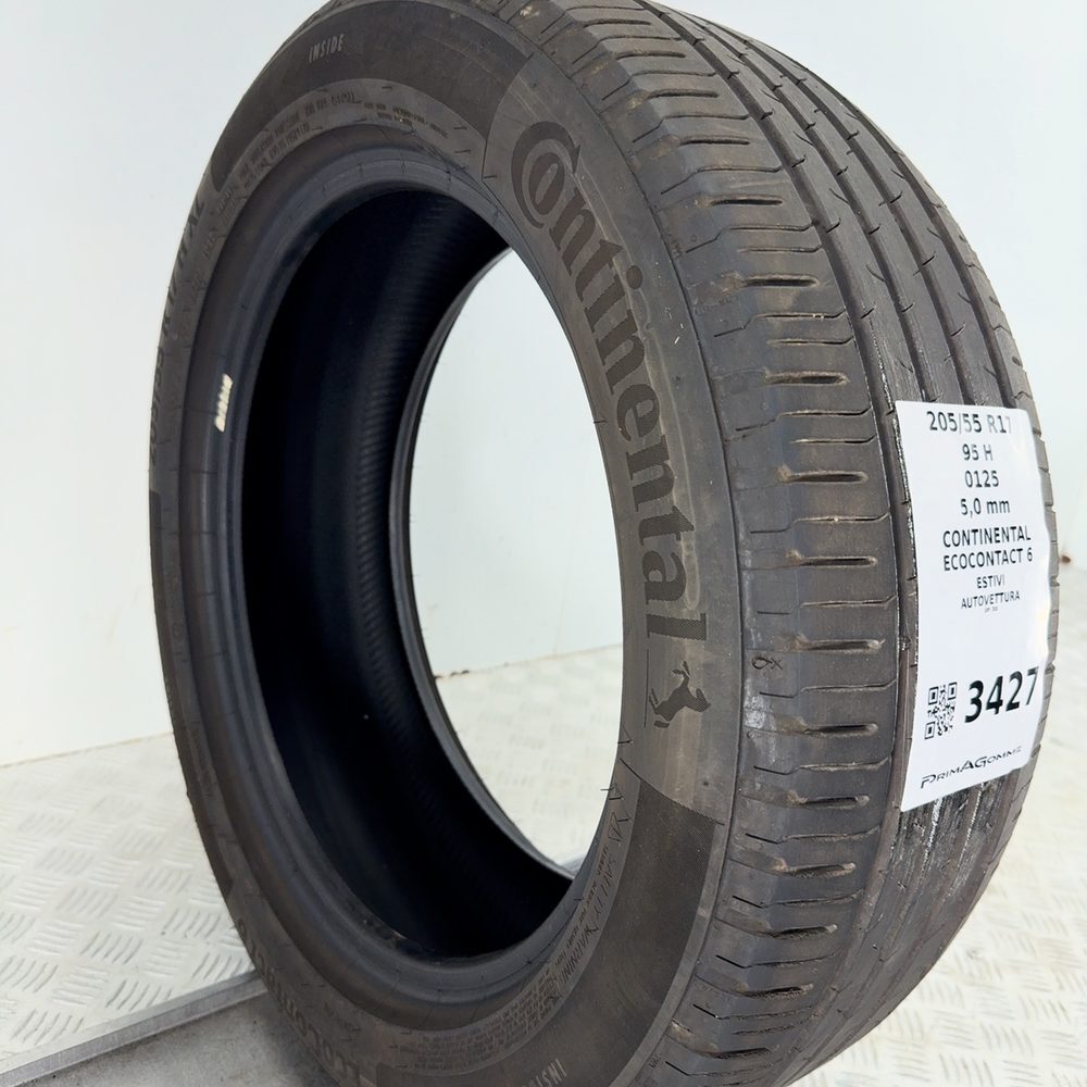 Gomma Usata 205 55 R17 XL 95H CONTINENTAL ECOCONTACT 6 71% Estivo - immagine 4