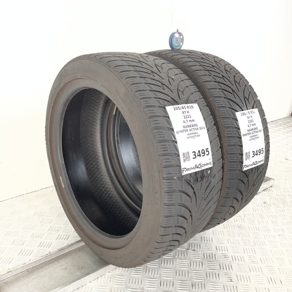 Gomme Usate 205 45 R16 XL 87H Nankang Winter Activa SV-3 Invernali - immagine 4