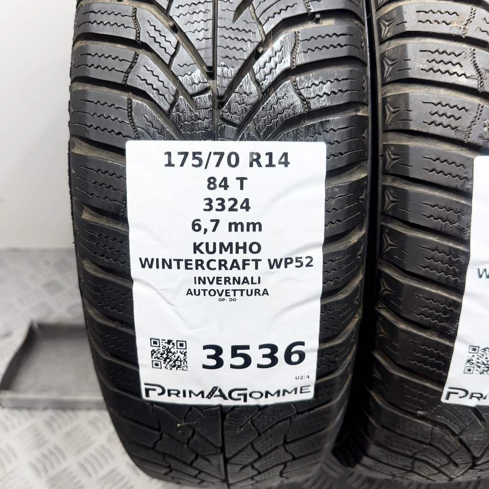 Gomme Usate 175 70 R14 84T Kumho Wintercraft WP52 71% Invernali - immagine 4