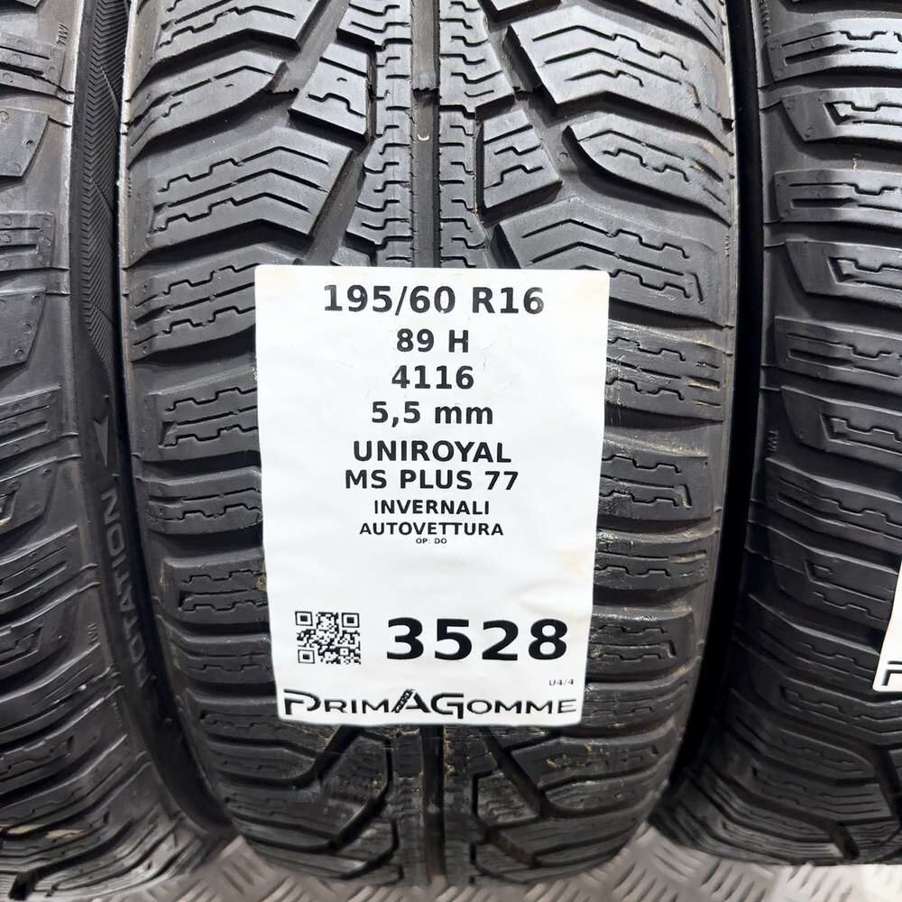 Gomme Usate 195 60 R16 89H Uniroyal MS Plus 77 79% Invernali - immagine 5