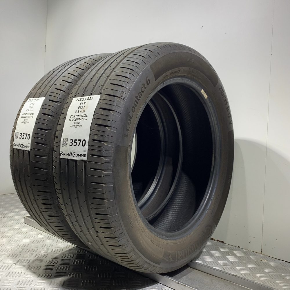 Gomme Usate 215 55 R17 94V Continental Ecocontact 6 Estive - immagine 5