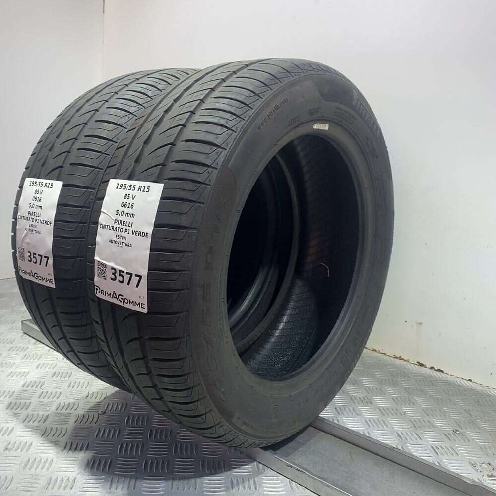 Gomme Usate 195 55 R15 85V Pirelli Cinturato P1 Verde 71% Estive - immagine 5