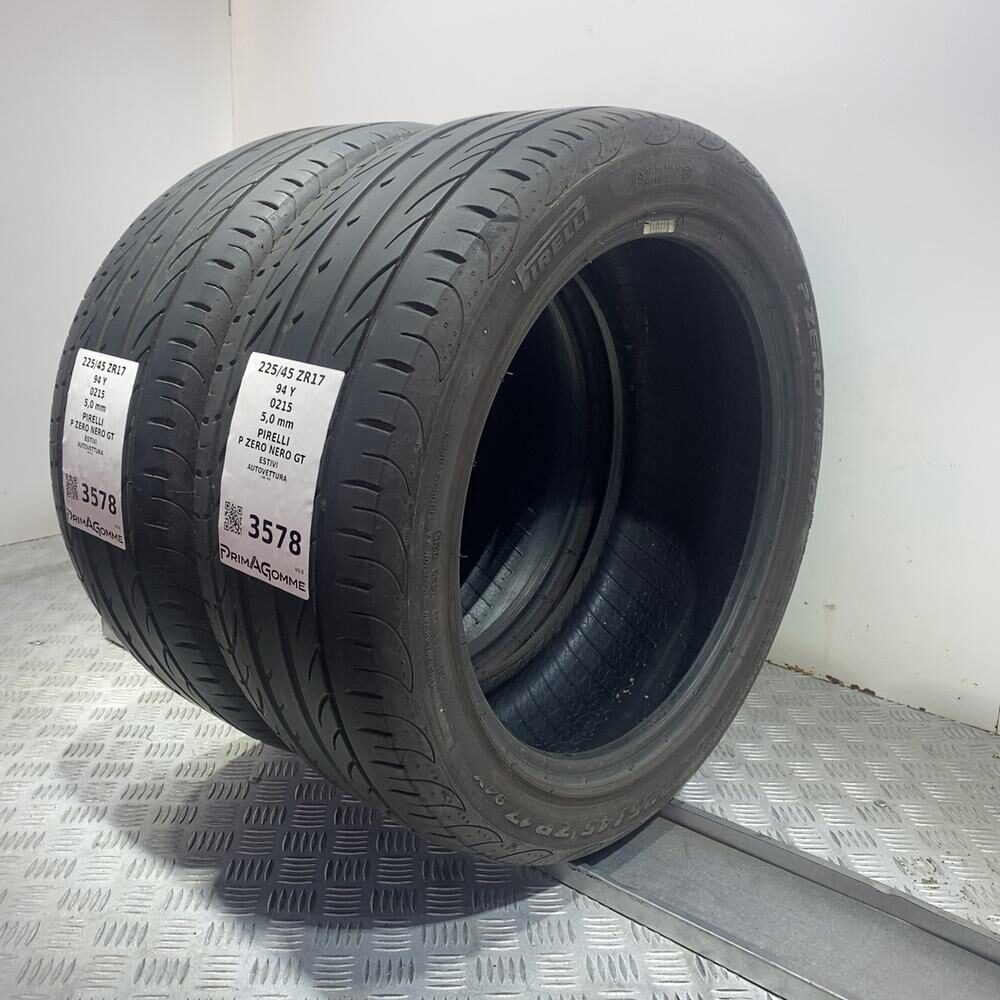 Gomme Usate 225 45 ZR17 94Y XL Pirelli P Zero Nero GT 71% Estive - immagine 5