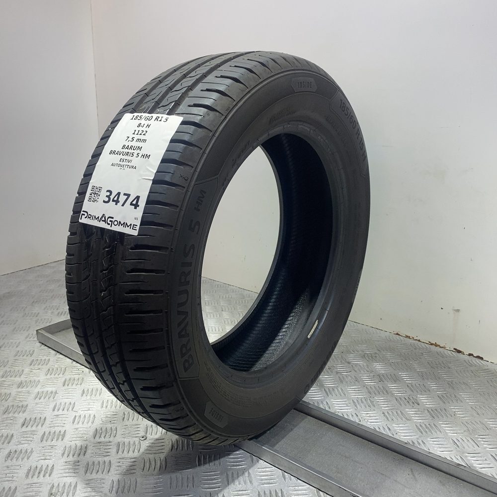 Gomma Usata 185 60 R15 84H Barum Bravuris 5 HM 98% Estivo - immagine 5