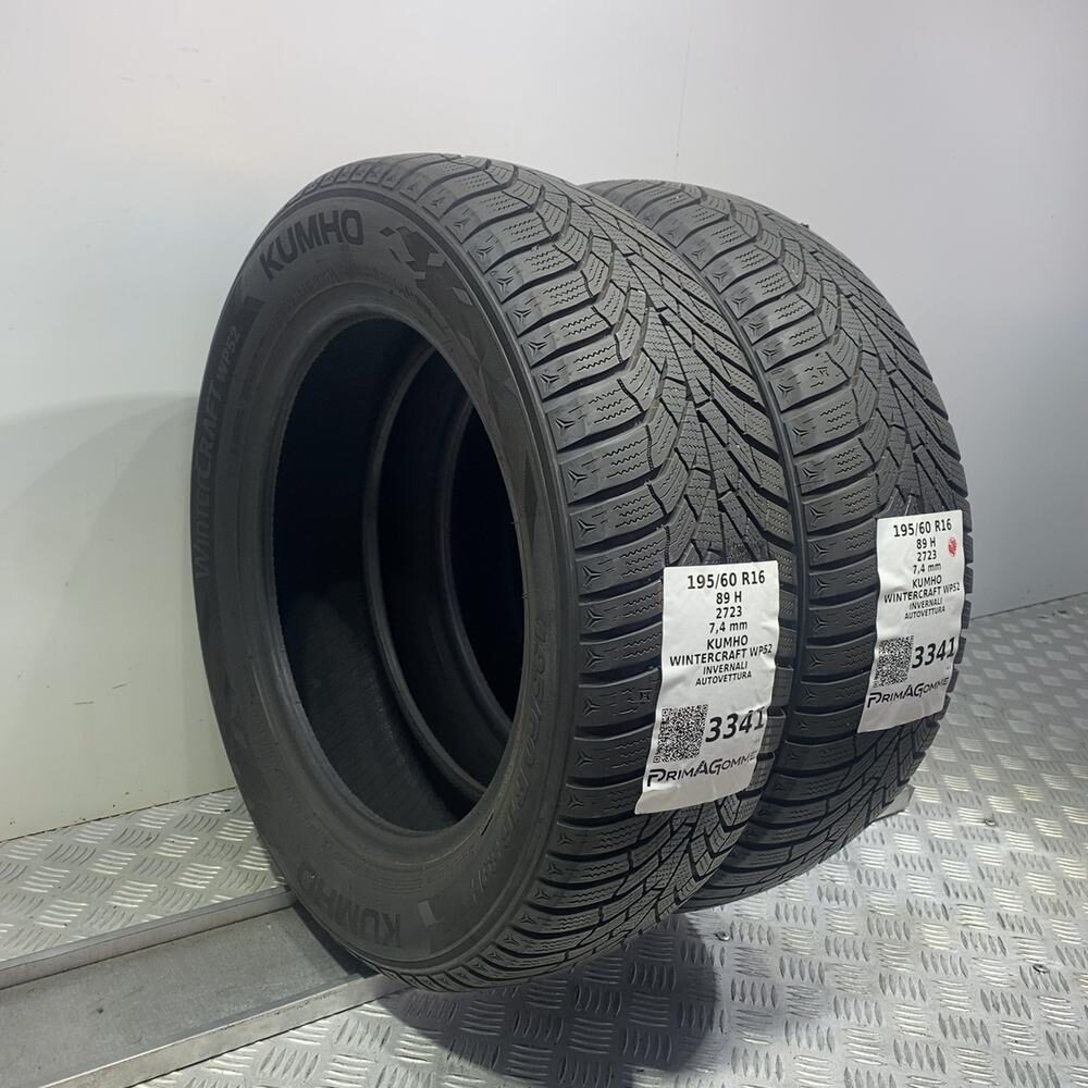 Gomme Usate 195 60 R16 89H Kumho Wintercraft WP52 98% Invernali - immagine 5