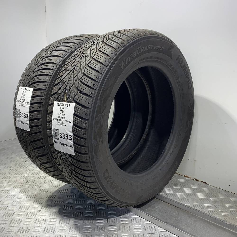 Gomme Usate 215 60 R16 99H Kumho Wintercraft WP52 94% Invernali - immagine 5